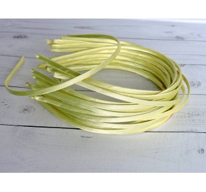 Ободок металл+атлас 0,5 см, светло-желтый №140 - 1 шт.