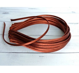 Ободок металл+атлас 0.5 см, цв. темно-коричневый - 1 шт.