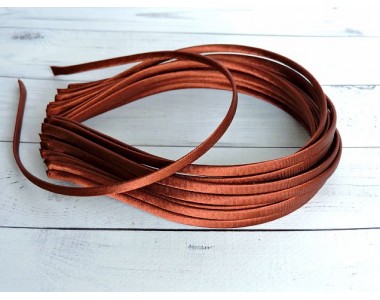 Ободок металл+атлас 0.5 см, цв. темно-коричневый - 1 шт.