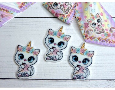 Кабошон-вырубка "Котенок" - 1 шт.