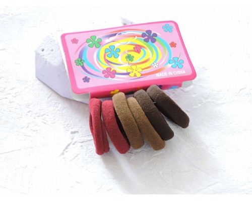 Резинки для волос 2,5 см, цв. ассорти № 3 - (упаковка 6 шт)