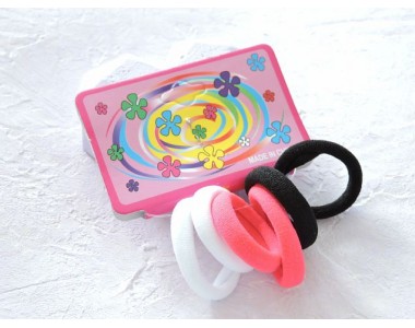 Резинки для волос 2,5 см, цв. ассорти № 2 - (упаковка 6 шт)