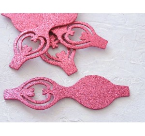 Основа бантика резная  из фоамирана "Односторонняя", 10,5*3,7 см, цв. фукси - 1 шт