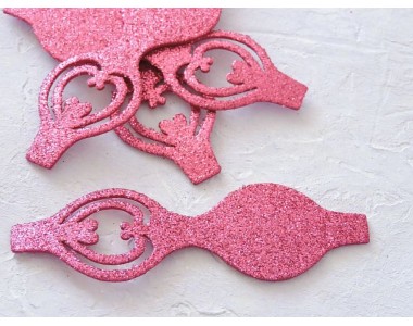 Основа бантика резная  из фоамирана "Односторонняя", 10,5*3,7 см, цв. фукси - 1 шт