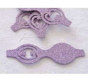 Основа бантика резная  из фоамирана "Односторонняя", 10,5*3,7 см, цв. сиреневый - 1 шт