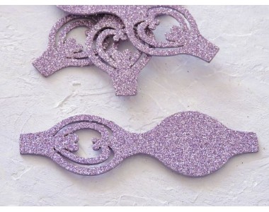 Основа бантика резная  из фоамирана "Односторонняя", 10,5*3,7 см, цв. сиреневый - 1 шт