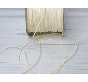 Шнур вощеный 1 мм, цв. бежевый - 1 м.