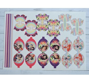 Кожзам-шаблон для бантика с блестками "Сказочный патруль" - 1 лист.