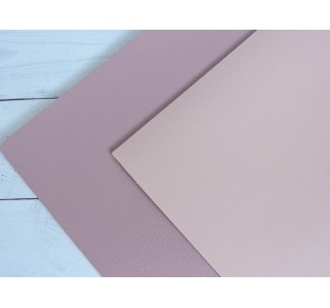 Кожзам двусторонний 1,8 мм, цв. пенка/нежно-розовый - 1 лист.