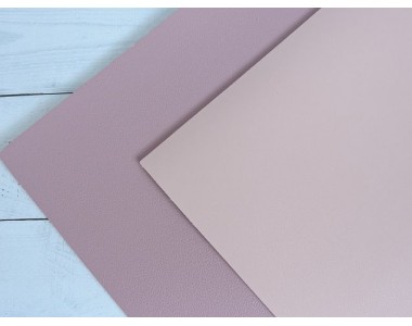 Кожзам двусторонний 1,8 мм, цв. пенка/нежно-розовый - 1 лист.