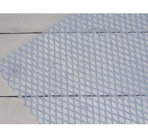 Сетка декоративная "Ромбики",цв. голубой - 1 лист.