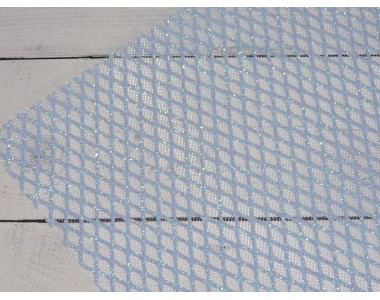 Сетка декоративная "Ромбики",цв. голубой - 1 лист.