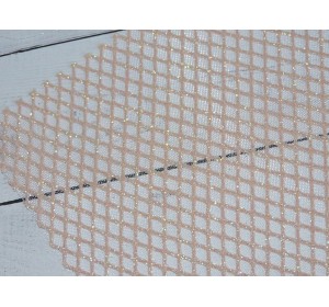 Сетка декоративная "Ромбики",цв. бежевый - 1 лист.