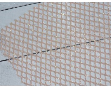 Сетка декоративная "Ромбики",цв. бежевый - 1 лист.