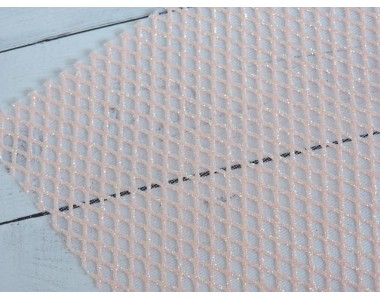 Сетка декоративная "Ромбики",цв. розовая персик - 1 лист.