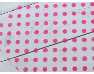 Пленка ПВХ с рисунком "Горошек", цв. фукси - 1 лист.