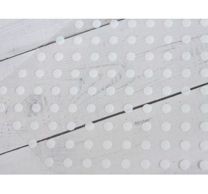 Пленка ПВХ с рисунком "Горошек", цв. белый - 1 лист.