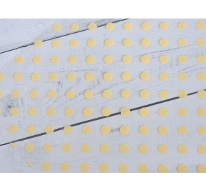 Пленка ПВХ с рисунком "Горошек", цв. желтый - 1 лист.