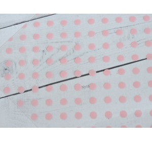 Пленка ПВХ с рисунком "Горошек", цв. нежно-розовый - 1 лист.