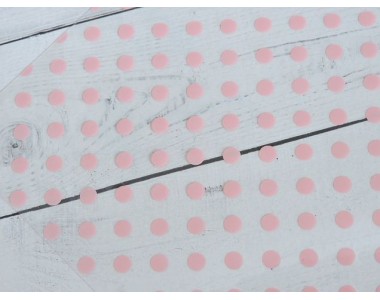 Пленка ПВХ с рисунком "Горошек", цв. нежно-розовый - 1 лист.