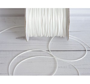Шнур вощеный 1 мм, цв. белый - 1 м.