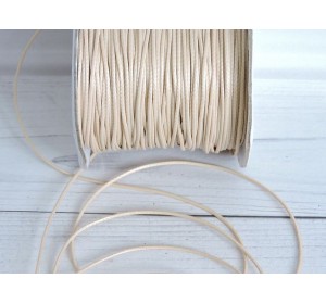 Шнур вощеный 1 мм, цв. бежевый 2 - 1 м.