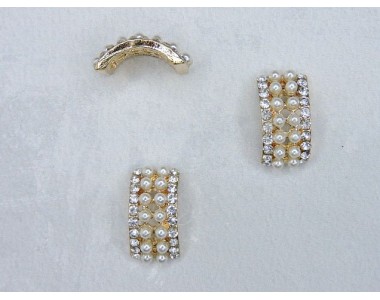 Кабошон флоризель металл, цв. золото - 1 шт.