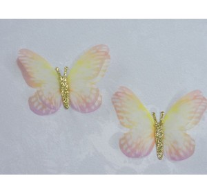 Бабочка шифоновая большая 5.8 см, №8 - 1 шт