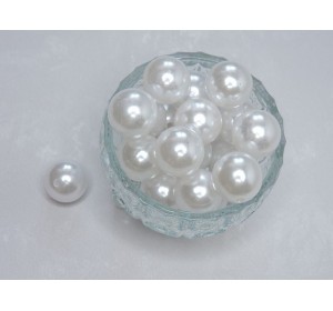 Бусинка 20 мм, цв. белый - 1 шт.