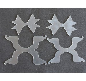 Набор пластиковых шаблонов 1 мм "Бантик сердце" - 1 набор.