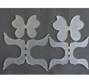 Набор пластиковых шаблонов 1 мм "Бантик бабочка" - 1 набор.