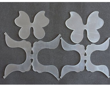 Набор пластиковых шаблонов 1 мм "Бантик бабочка" - 1 набор.