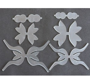 Набор пластиковых шаблонов 1 мм "Бантик хвостик" - 1 набор.