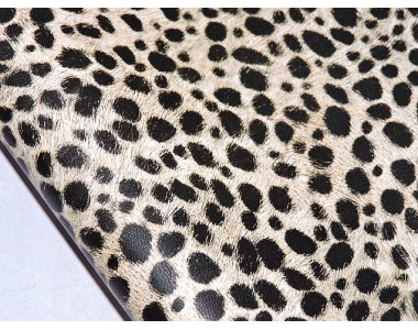 Кожзам "Леопард", цв. бежевый 2