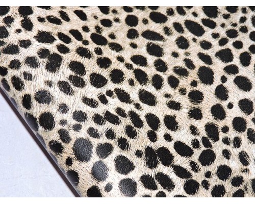 Кожзам "Леопард", цв. бежевый 2
