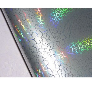 Кожзам "Голографик", цв. серебро