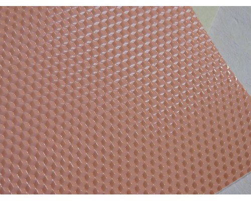 Кожзам текстурный "Ромбики", цв. розовый