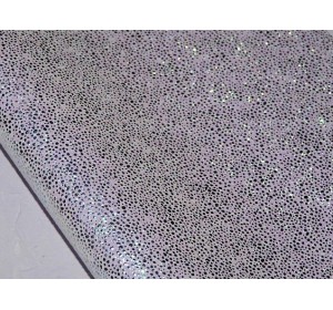 Кожзам зернистый "Радужный", цв. серебро