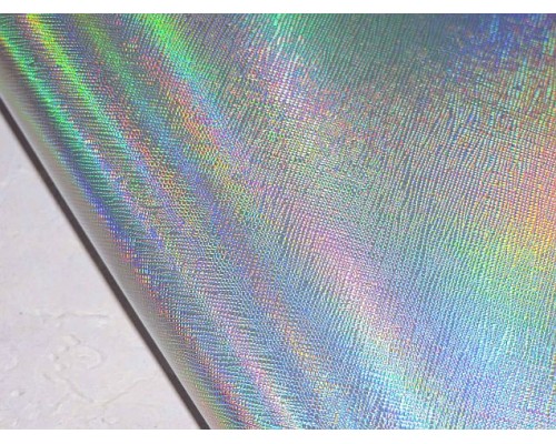 Кожзам текстурный, цв. серебро