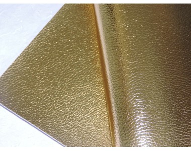 Кожзам текстурный металлик, цв. золото