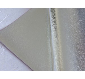 Кожзам текстурный металлик, цв. серебро