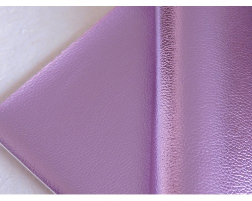 Кожзам текстурный металлик, цв. сиреневый