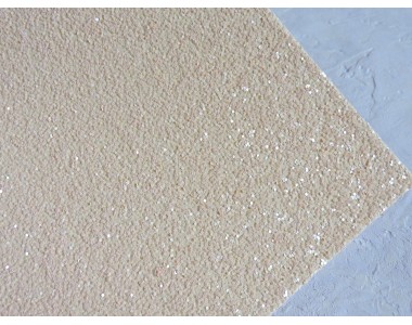 Кожзам "Пайетки", цв. бежевый