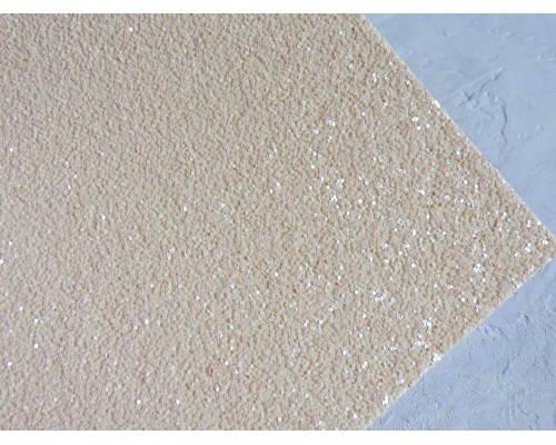 Кожзам "Пайетки", цв. бежевый