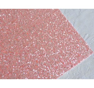 Кожзам "Пайетки пастель",  цв. розовый персик