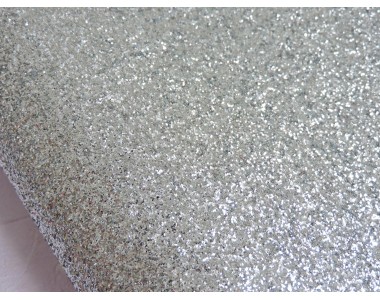 Кожзам с блестками, цв. серебро