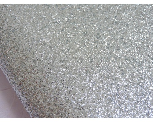 Кожзам с блестками, цв. серебро