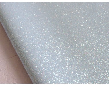 Кожзам с перламутровыми блестками, цв. голубой - 1 лист