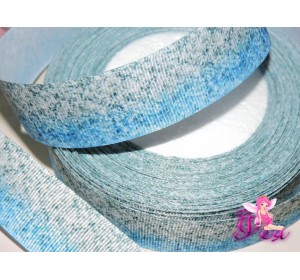 Репсовая лента с рисунком 25 мм, "Зимний рисунок" - 1м