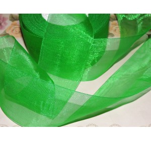 Органза однотонная 50 мм, цв. зеленый - 1 м